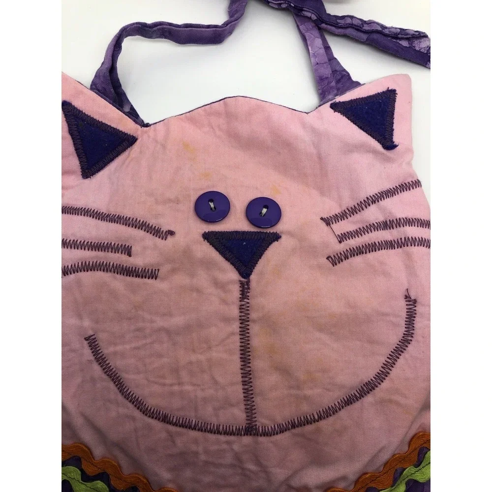 Hand Crafted Cat Apron For A Child Small‎ Tie Dye Kitty Apron 18
